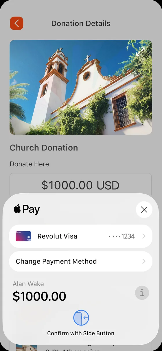 A gift is paid