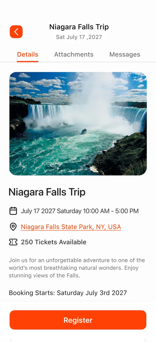 ChurchPlan app - Event details
